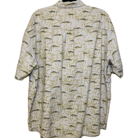 Woolrich Beige and Green Patterned Dress Shirt - Picture 2 of 7